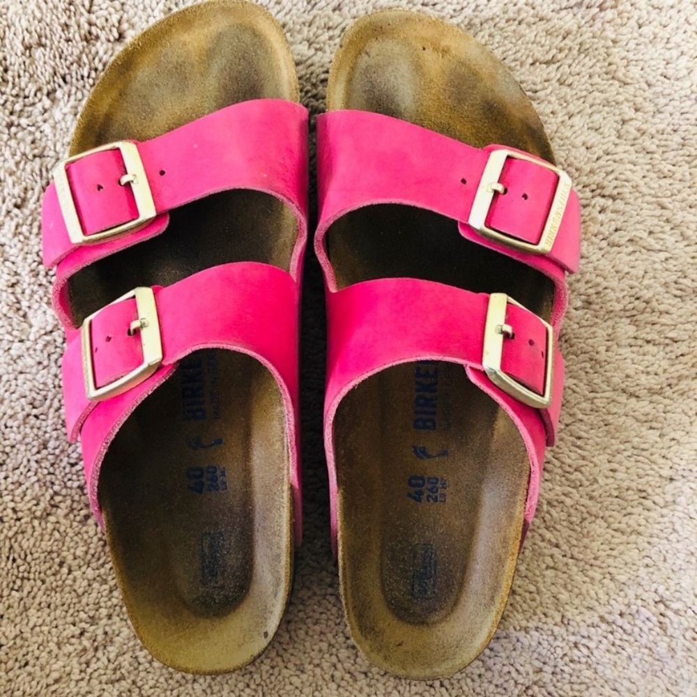 Closet close out! Pink leather birks!